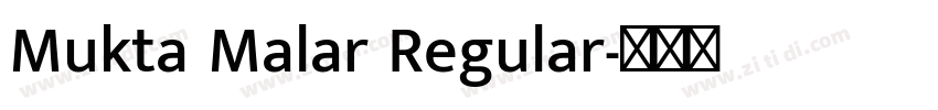 Mukta Malar Regular字体转换